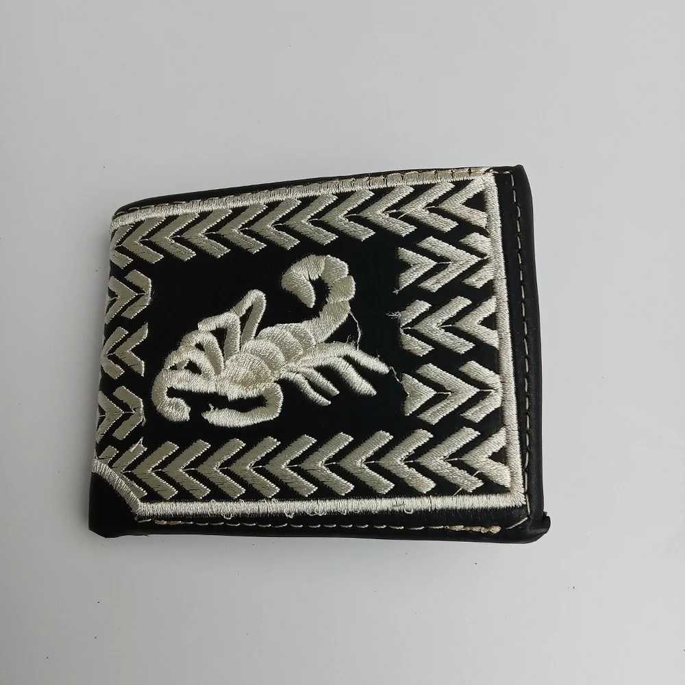 Men's Western Wallet Genuine Leather Hand Crafted Bifold Cowboy Rodeo‎ Wallet